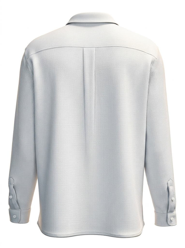 Camisa de Algodón Premium con Estampado Completo y Bolsillo para Hombre