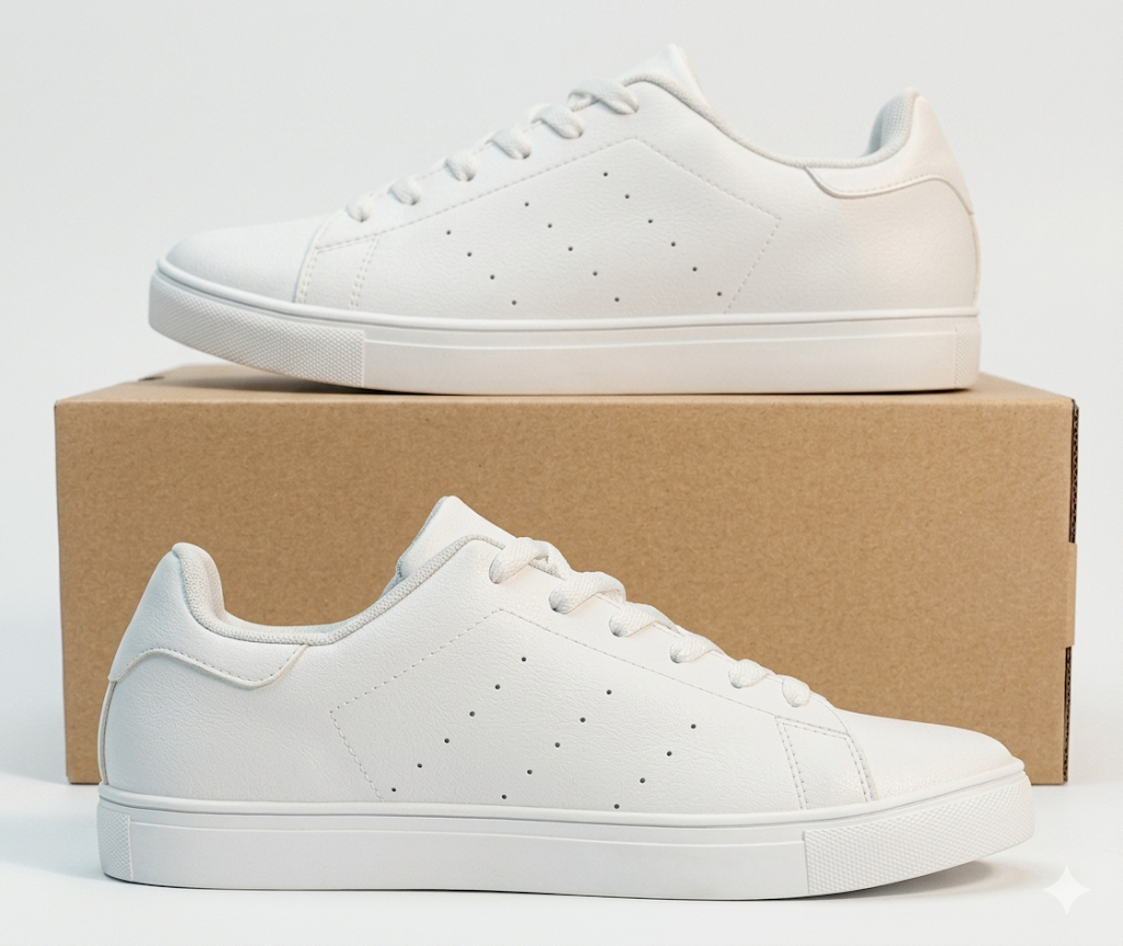 Zapatillas de Cuero Classic Low-Top - Blanco