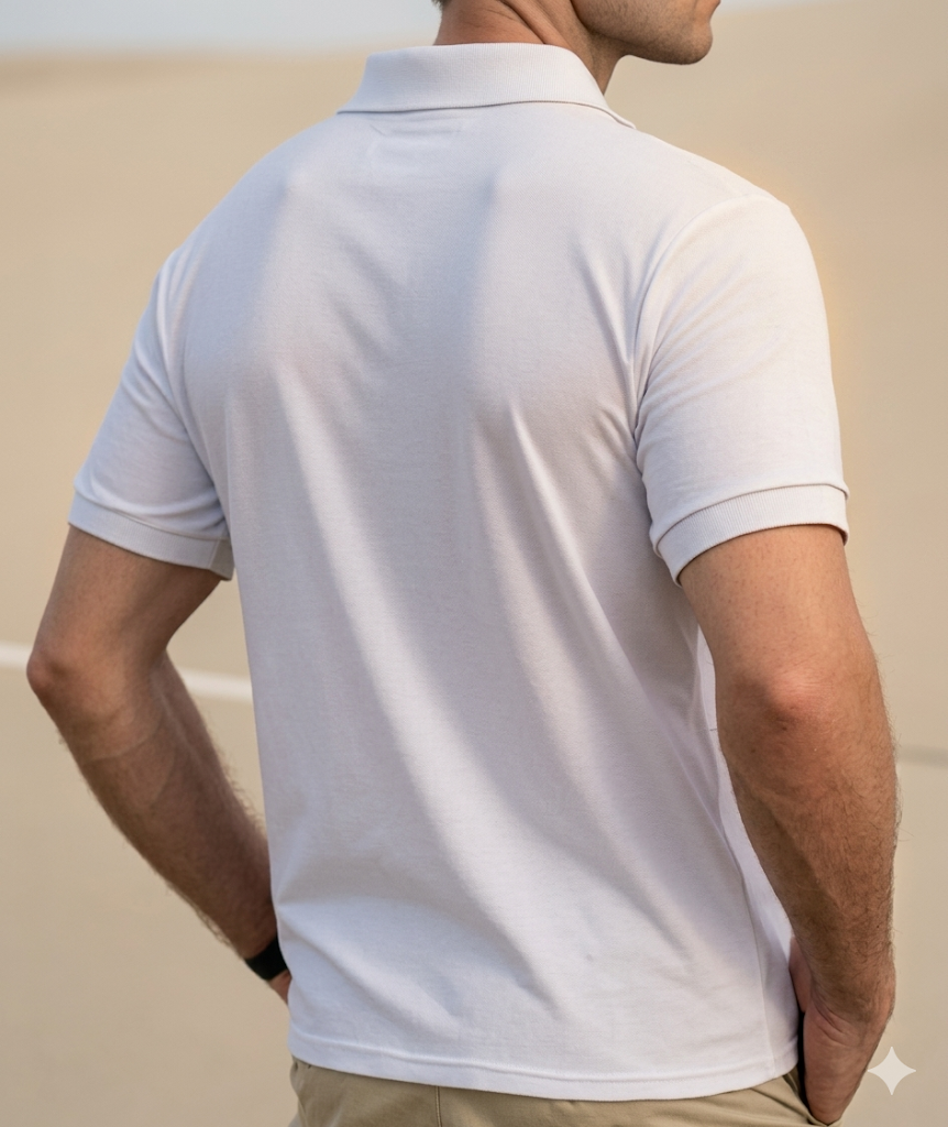 Polo de Hombre con Manga Corta y Cuello de Cremallera