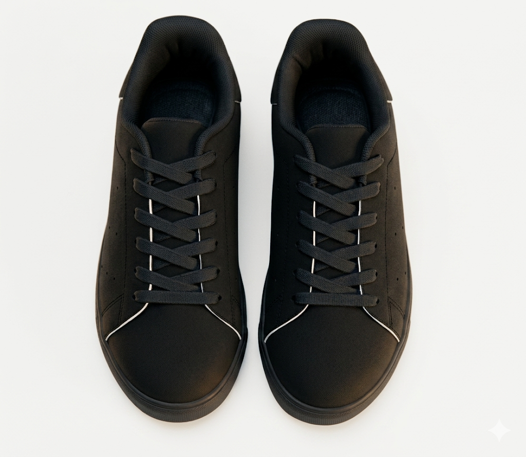 Zapatillas de Cuero Classic Low-Top - Negro