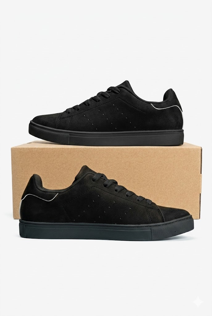 Zapatillas de Cuero Classic Low-Top - Negro