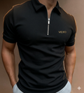 Polo de Hombre con Manga Corta y Cuello de Cremallera
