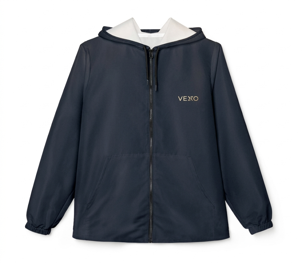 Chaqueta Rompevientos Essential Navy con Capucha