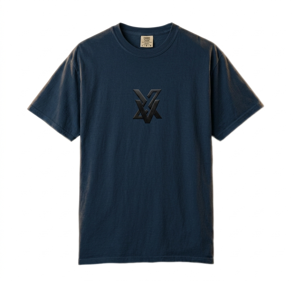 Camiseta de Hombre Estilo Vintage | Diseño de Logo Minimalista Central