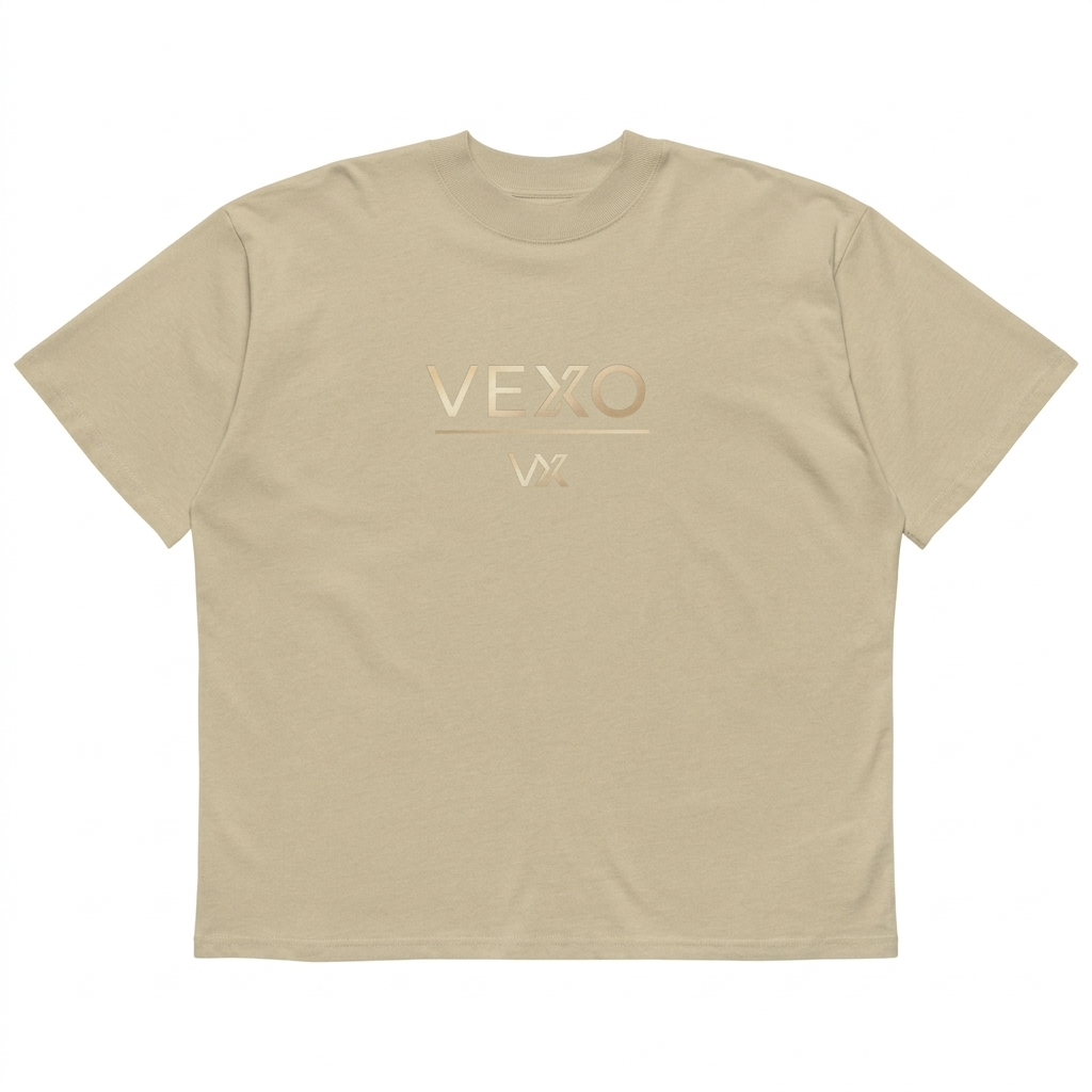 Camiseta Unisex Oversized | Diseño de Cuello Alto en Tela Orgánica